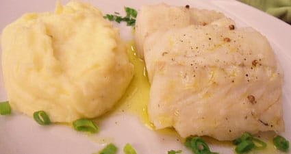 Bacalhau com purê