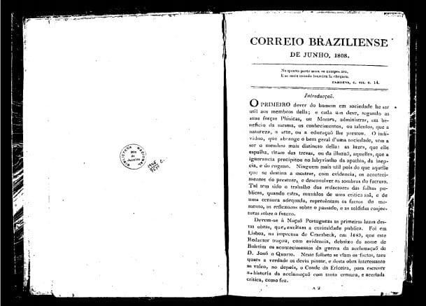 Primeira edição do Correio Braziliense (Acervo digital do Correio Braziliense disponível em objdigital.bn.br/)