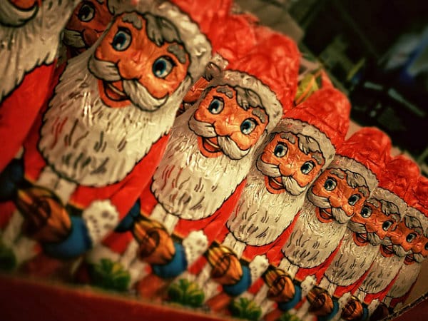 Chocolates de papai noel.