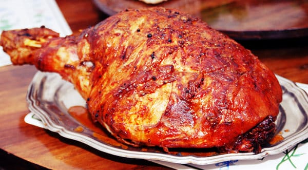 Pernil assado.