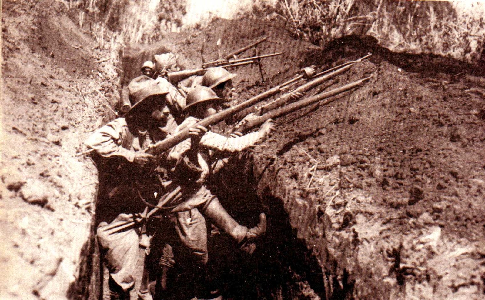 Grande parte da primeira guerra se deu nas trincheiras (foto: reprodução)